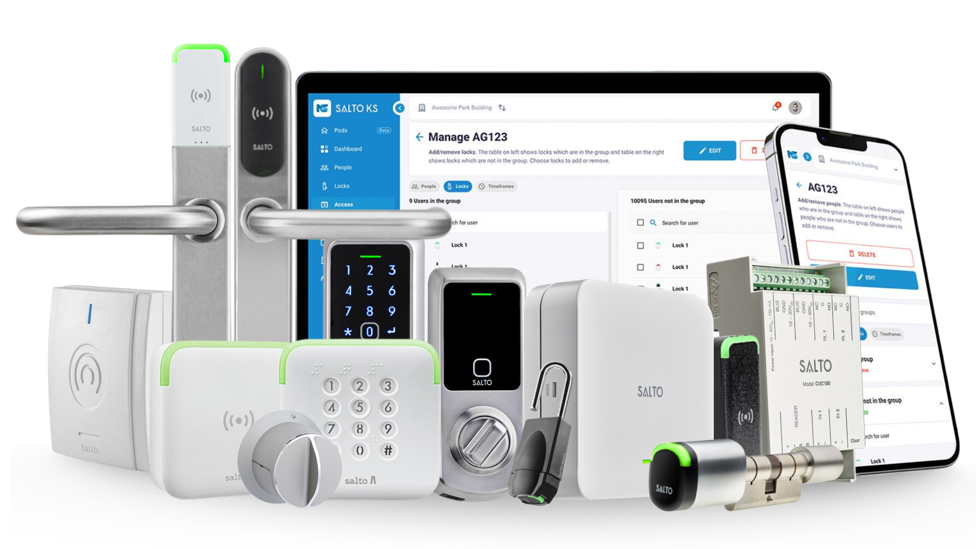 SALTO access control readers, smart locks and management software